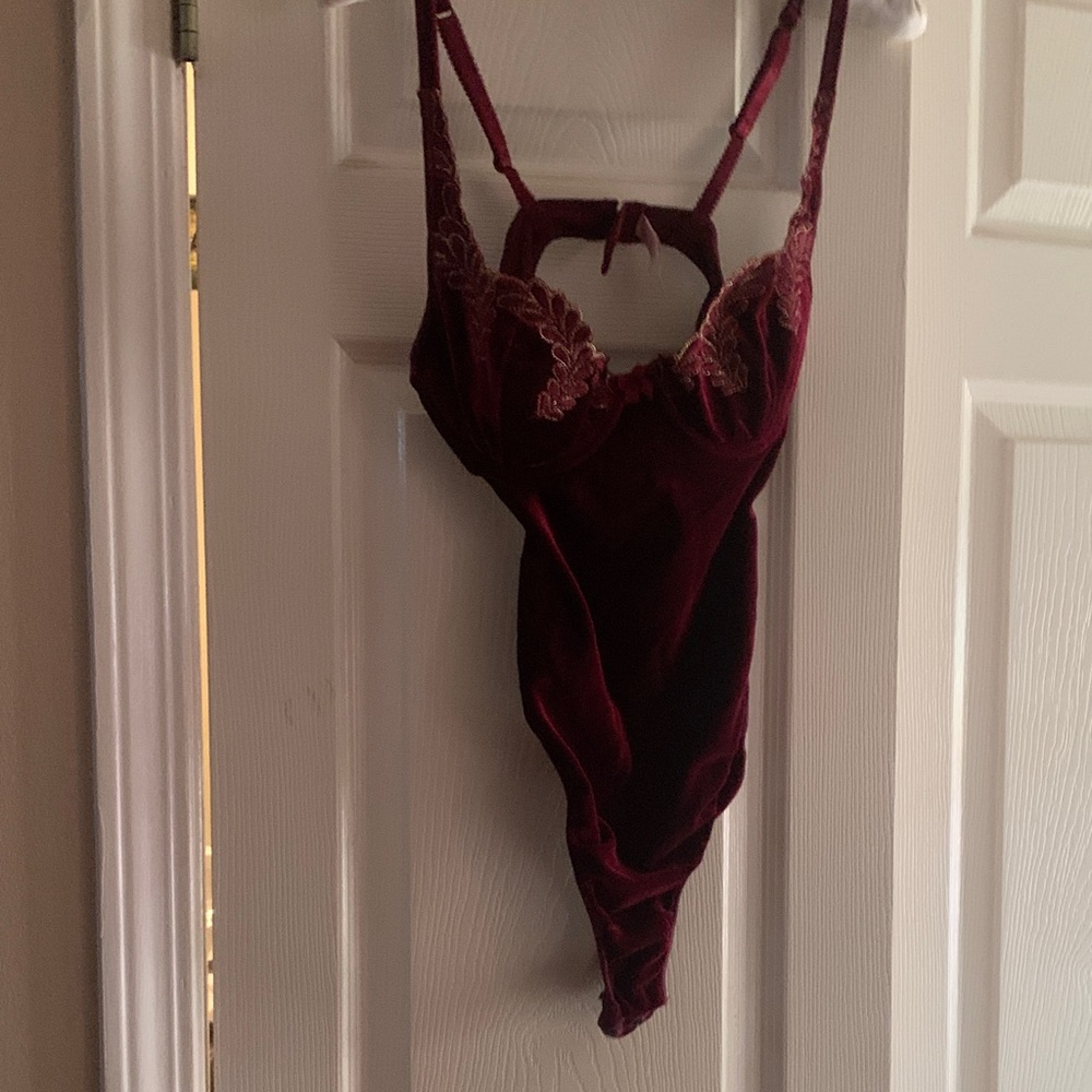 Victoria's Secret Deep Red Lace Chemise